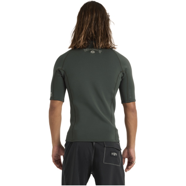 2026 Billabong Mens Absolute Short Sleeve Neoprene Top ABYW900105 - Forest